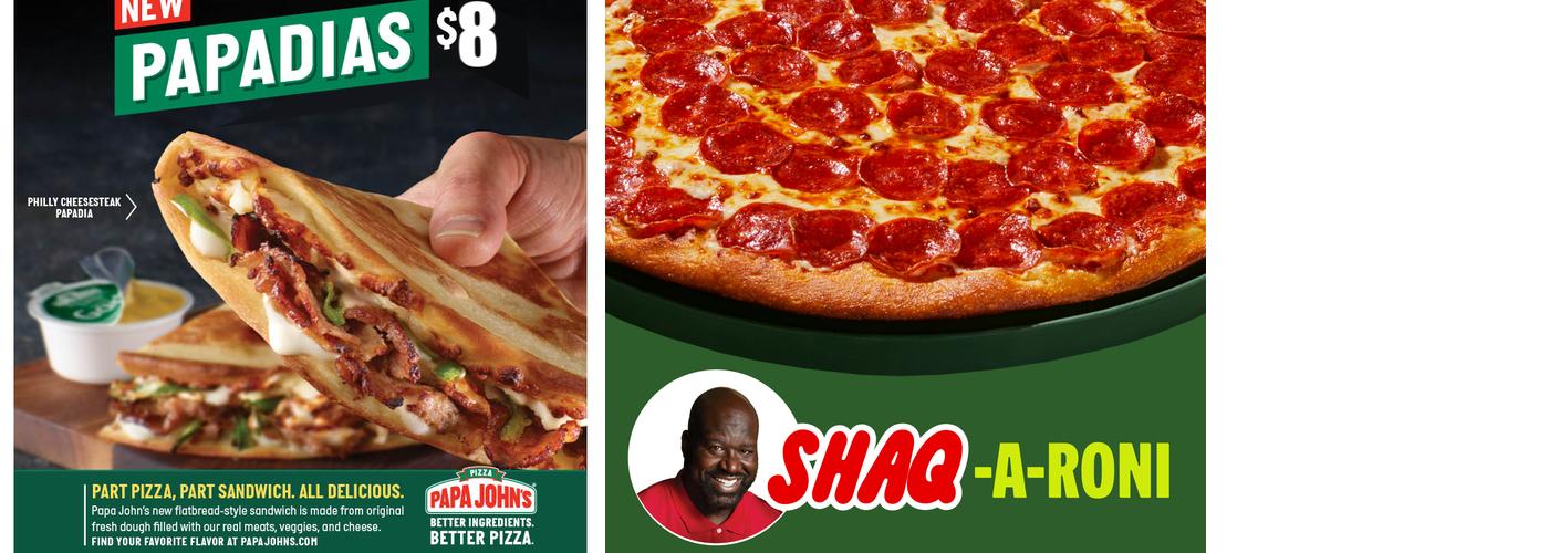 Papa Johns Pizza Menu
