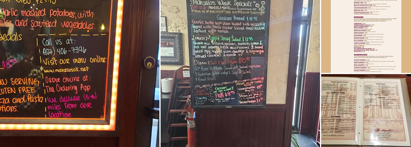 Marcello's - Wasilla Menu