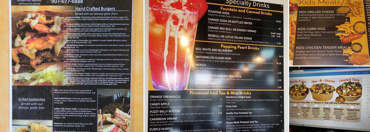 Main Event Grill, Catering and Event Spaces Menu