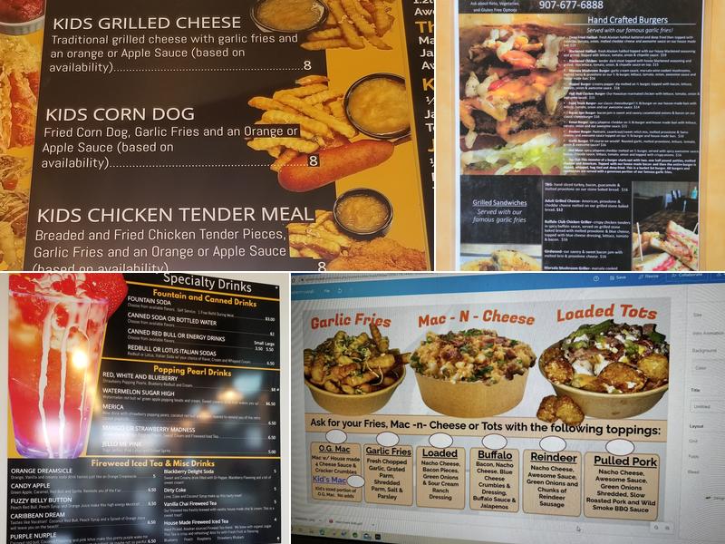 Main Event Grill, Catering and Event Spaces Menu