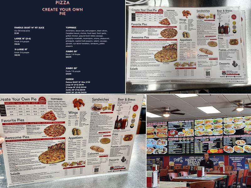 My NY Pizza Sports Pizzeria Menu