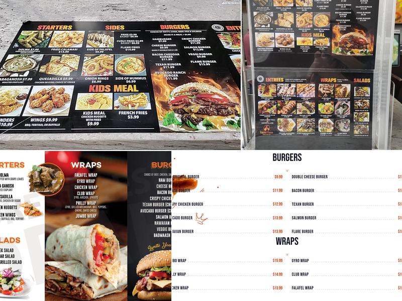 Falafel Flare Sunnyvale Menu