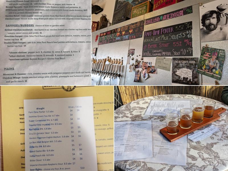 Overtime Brewing Menu