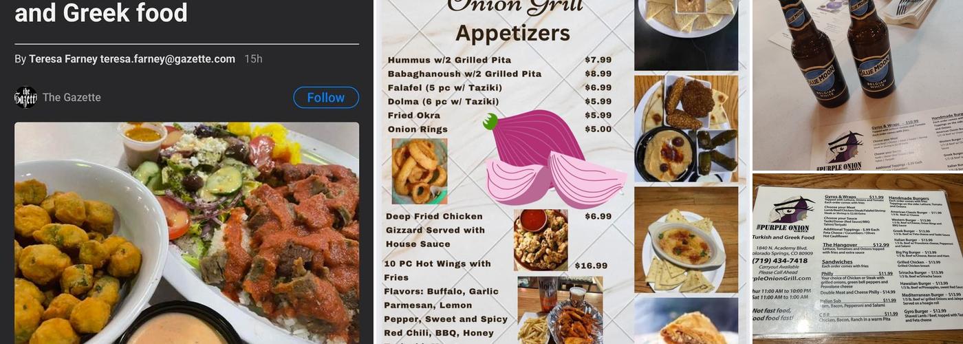 The Purple Onion Menu