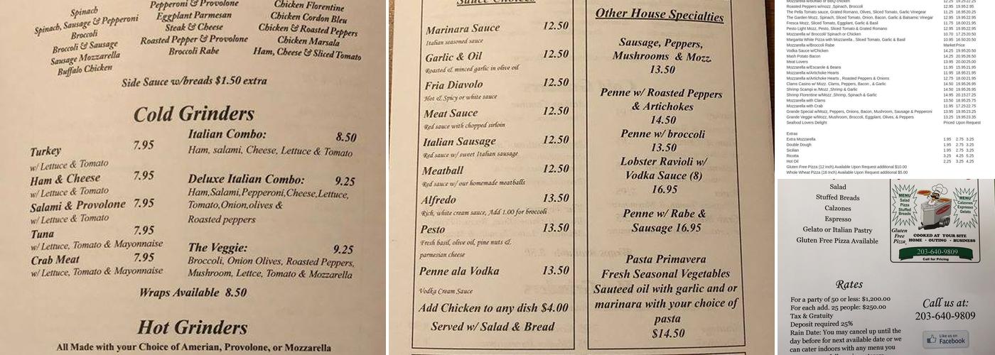 Apizza Grande Deep River Menu