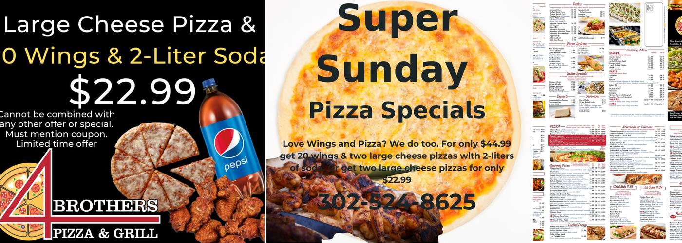 4 Brothers Pizza & Grill Menu