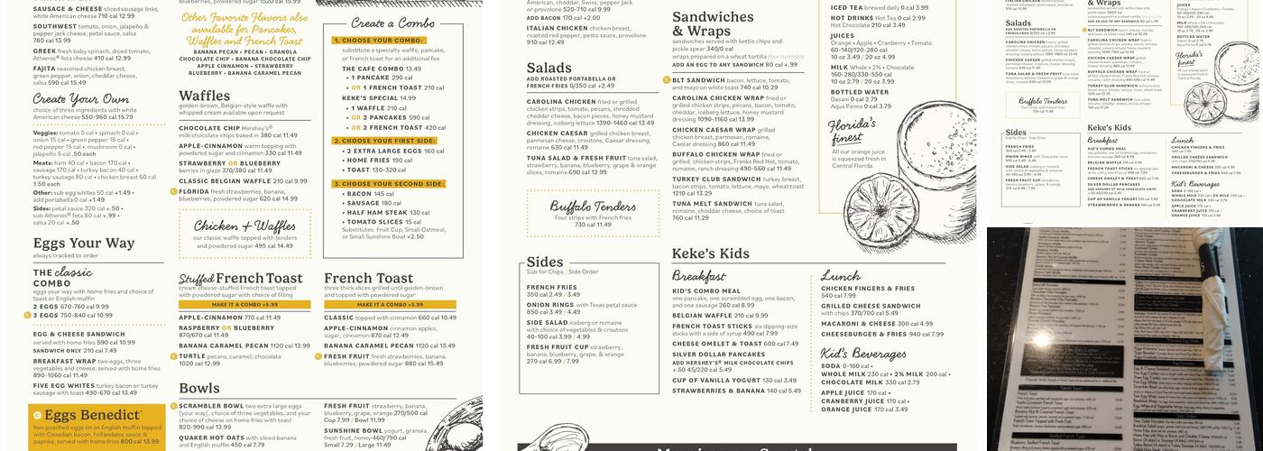 Keke's Breakfast Cafe Menu