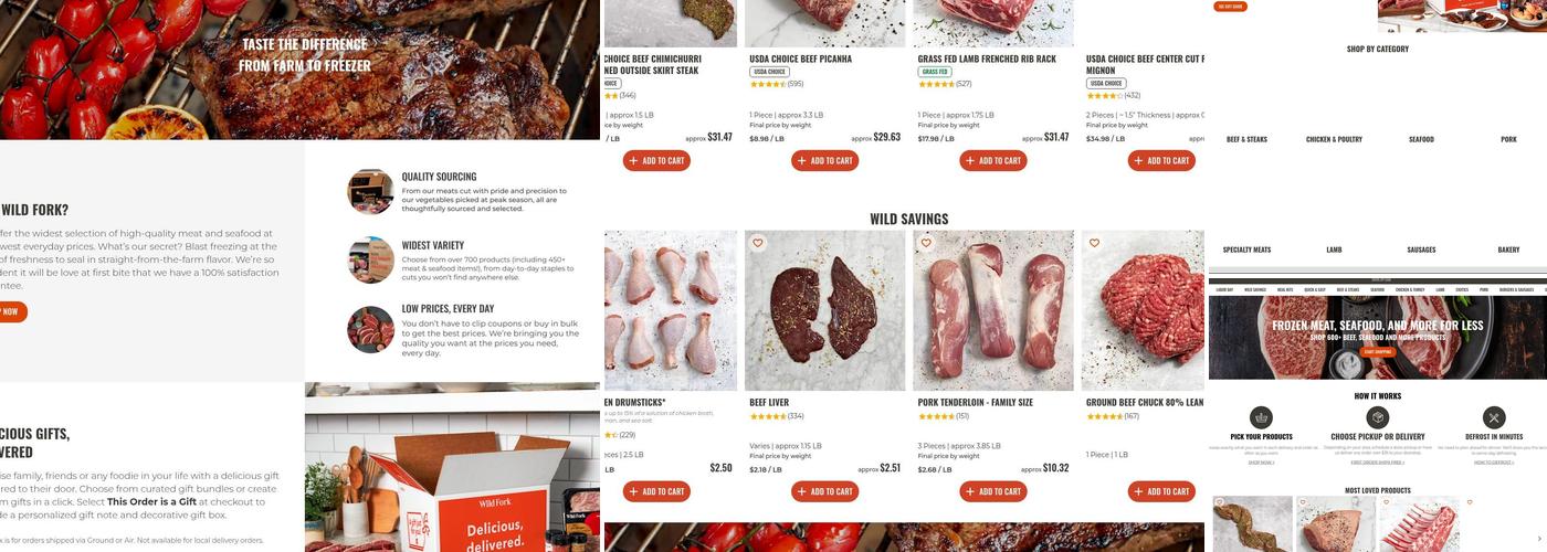 Wild Fork Menu