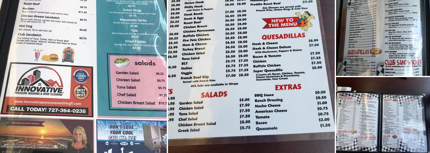 Route 66 Diner Menu