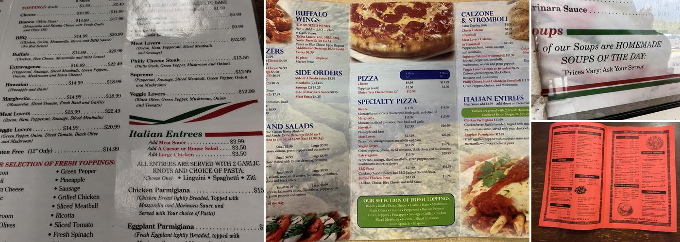 Salt Springs Pizza Menu