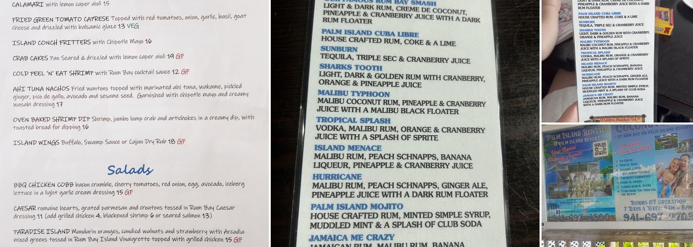 Rum Bay Menu