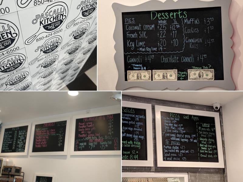 Pascalli Kitchen Menu