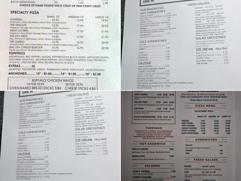 Local Beach Pizza, LLC Menu