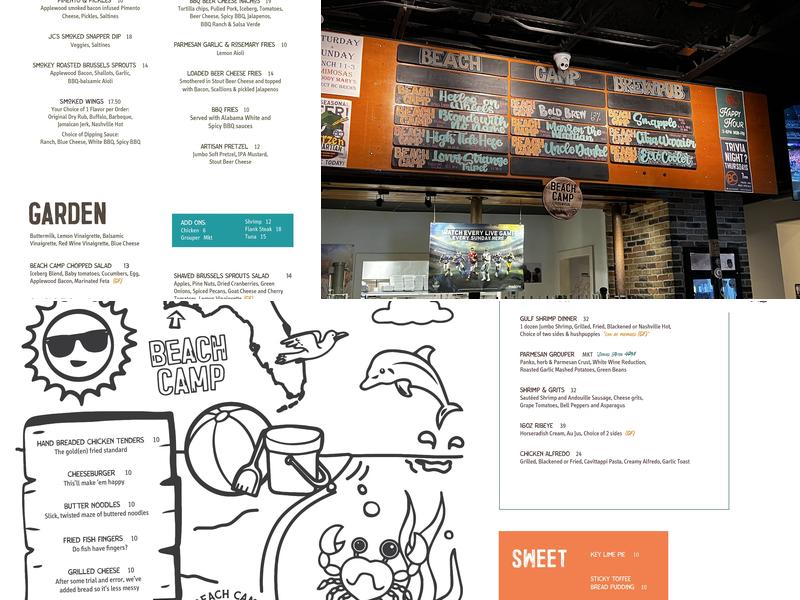 Beach Camp Brewpub Menu