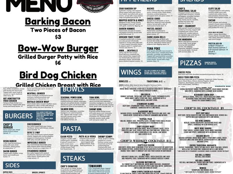 Chop'd Menu