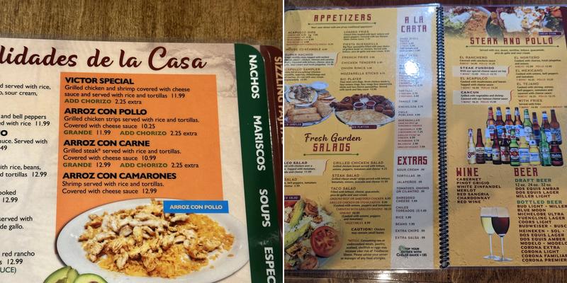 Acapulco Mexican Restaurant Menu