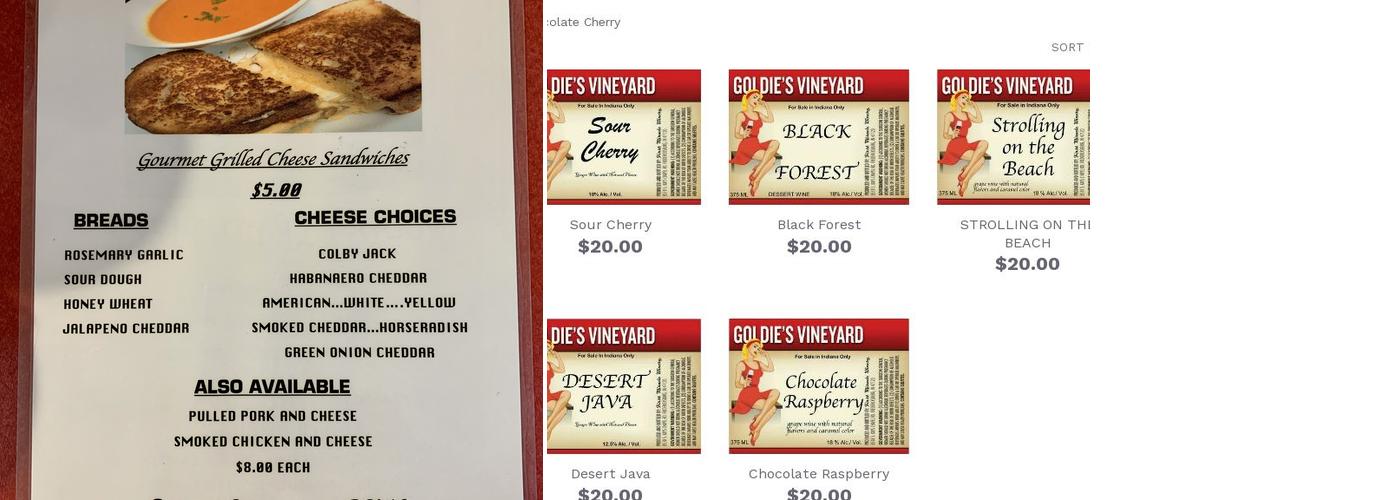 First Miracle Winery Menu