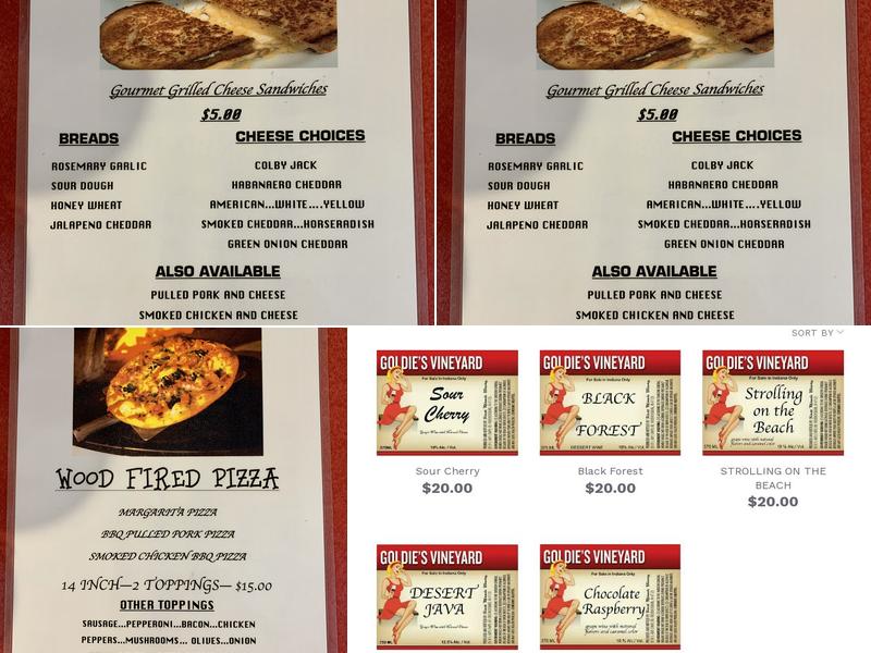First Miracle Winery Menu