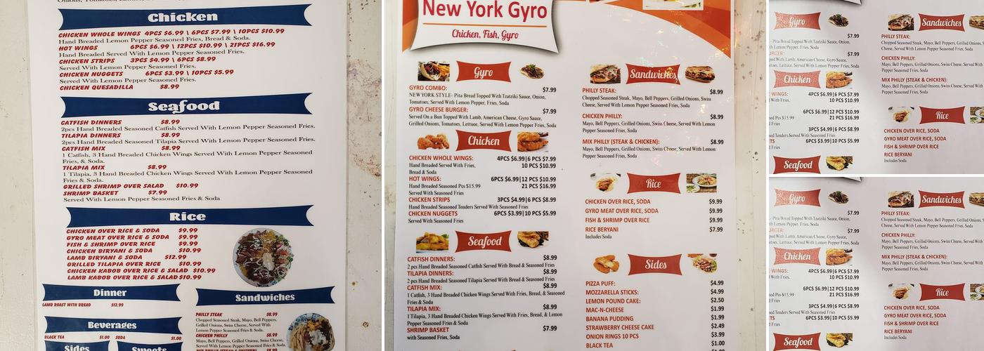 New York Gyro Marion Menu