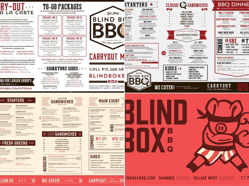 Blind Box BBQ - Village West Menu