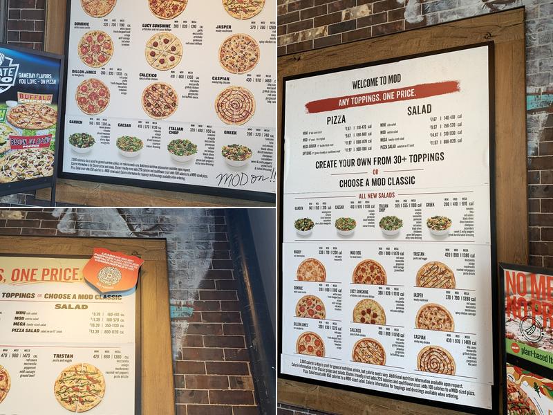 MOD Pizza Menu