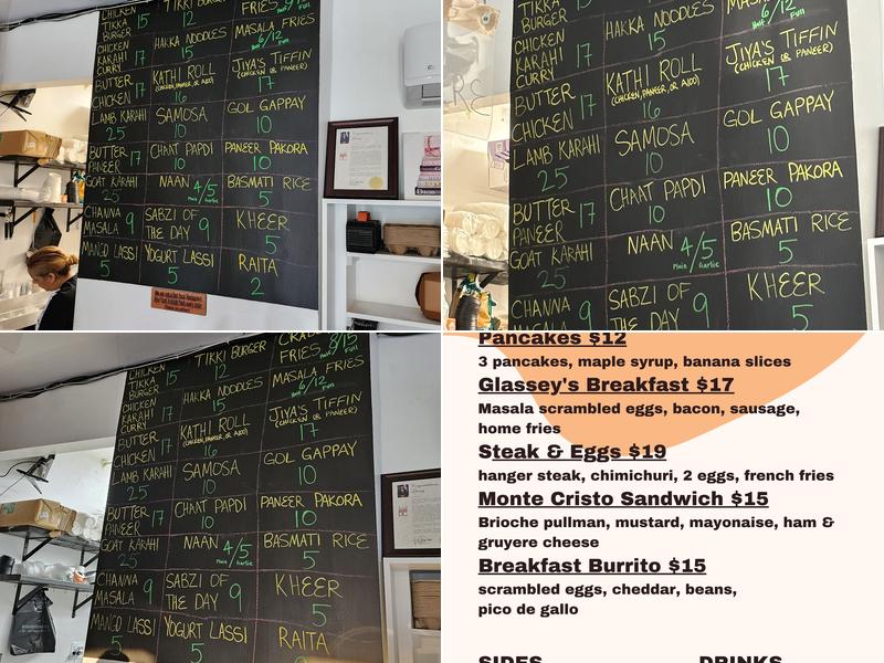 Glassey Menu