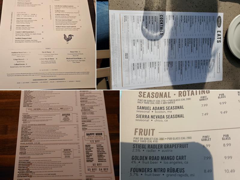 Yard House Menu