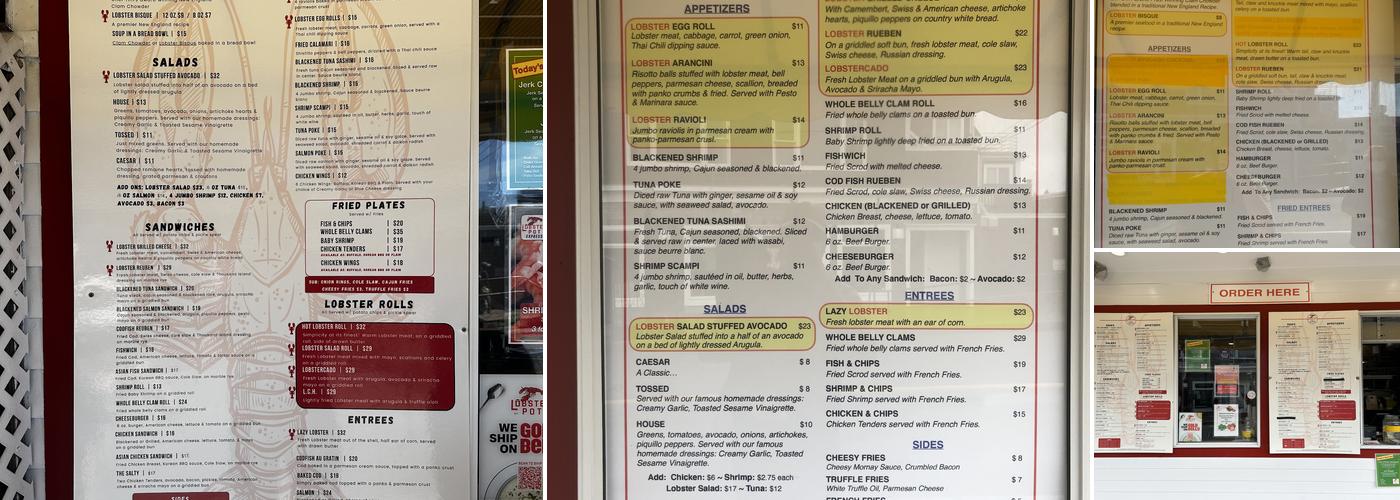 Lobster Pot Express Menu