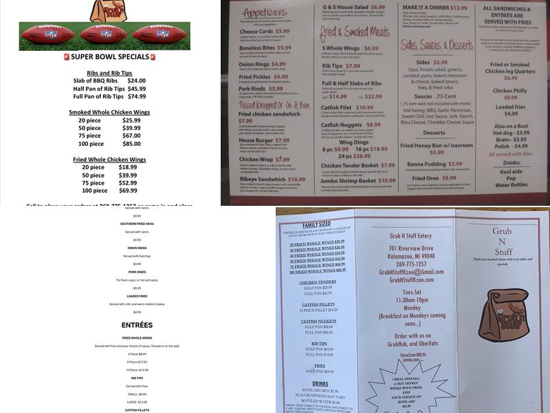 Grub N Stuff Menu