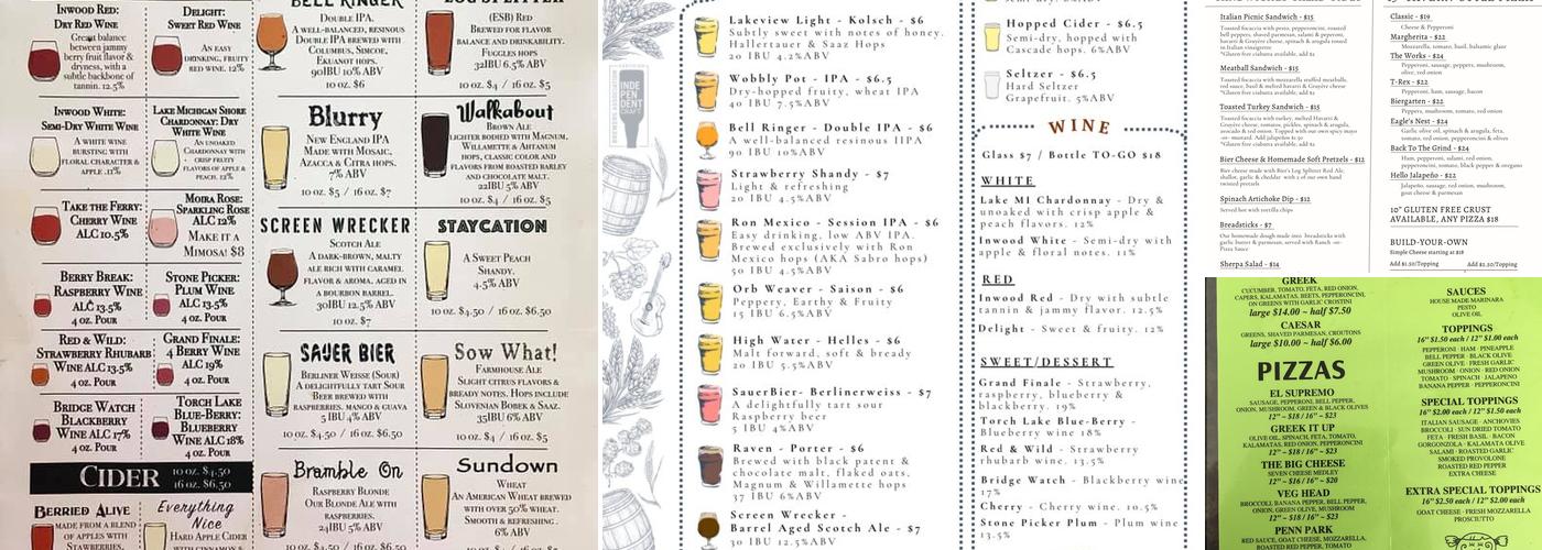 Bier’s Inwood Brewery Menu