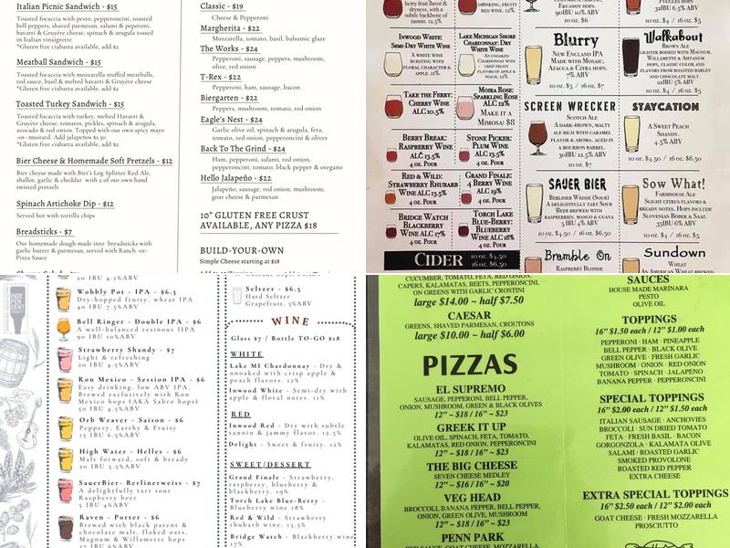 Bier’s Inwood Brewery Menu