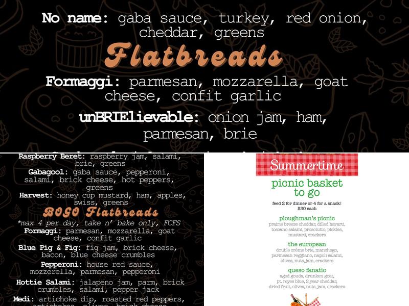 Petoskey Cheese Menu