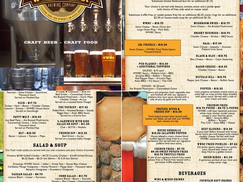 WYOld West Brewing Company Menu