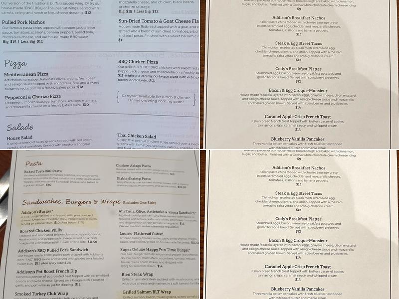 Addison's - South Menu