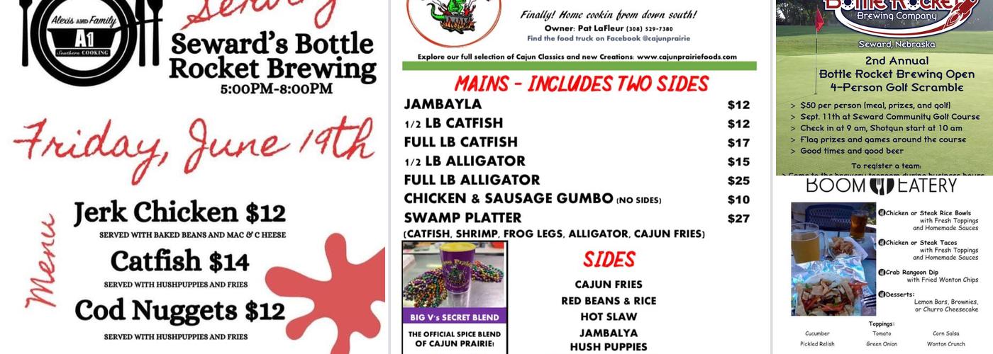 Bottle Rocket Brewing Co. Menu