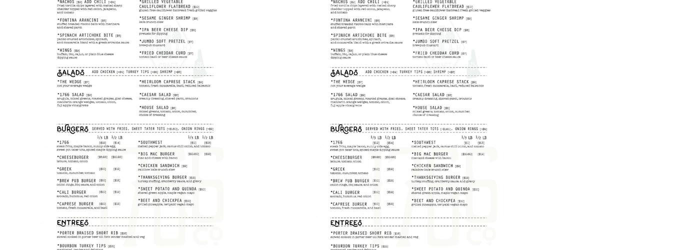 Last Chair Brewery & Restaurant Menu