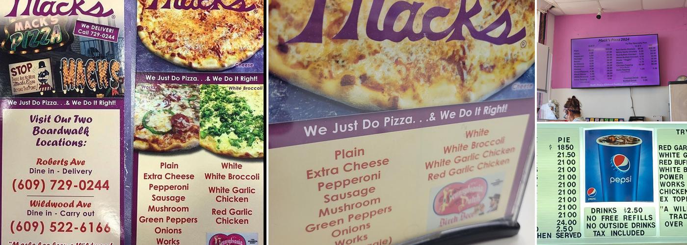 Mack's Pizza Menu