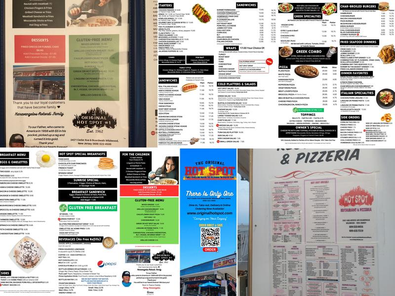 Original Hot Spot Menu