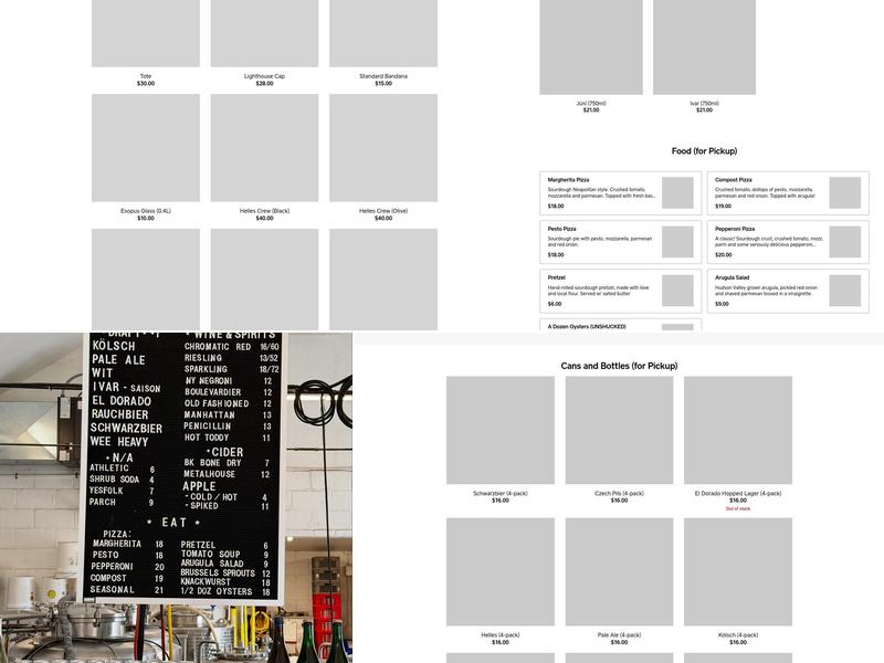 Kingston Standard Brewing Co. Menu