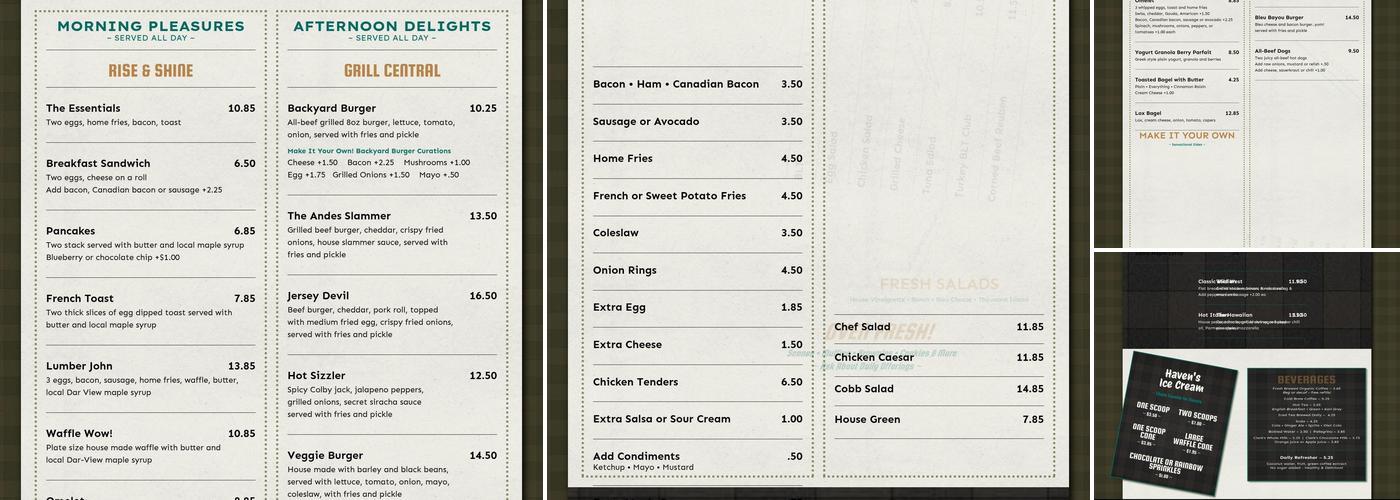 The Andes Diner Menu