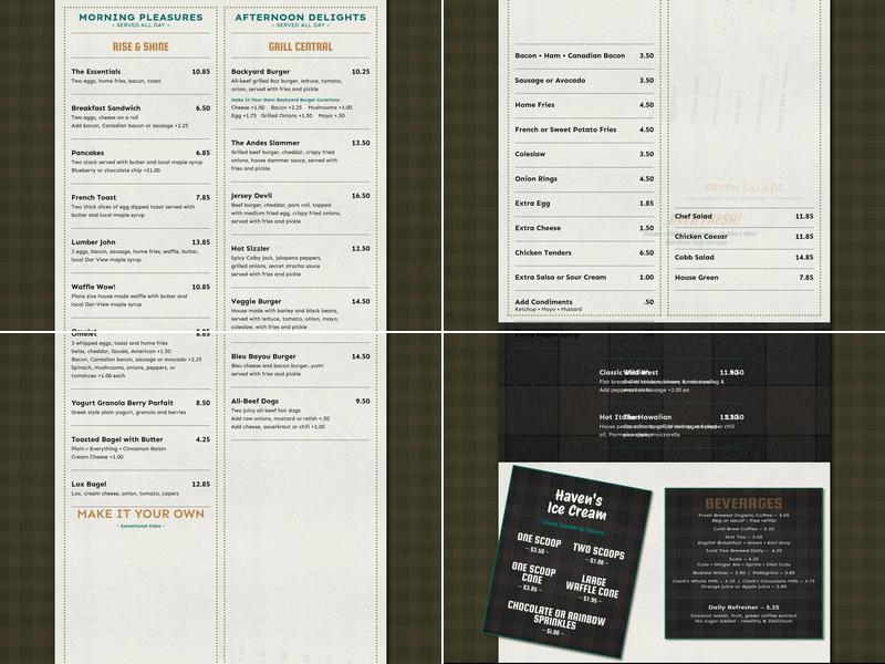 The Andes Diner Menu