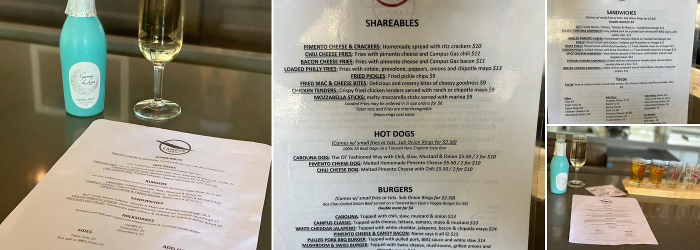 Campus Gas Menu