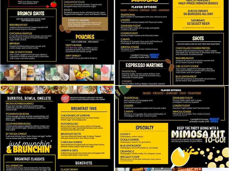 Brunches Menu