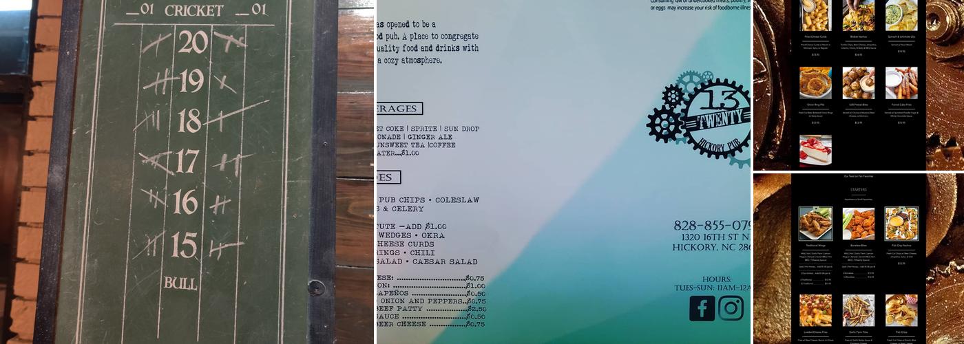 13 Twenty Hickory Pub - 1320 Pub Menu