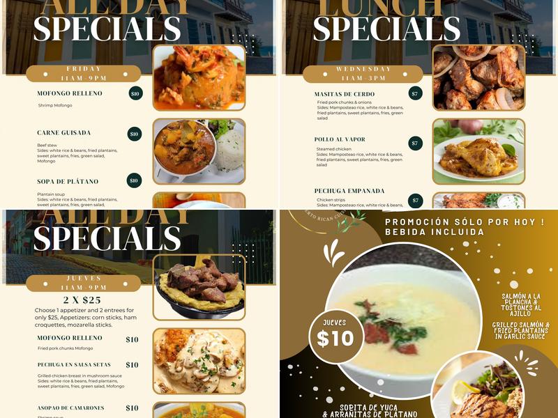 Desde Mi Balcón Restaurant Menu