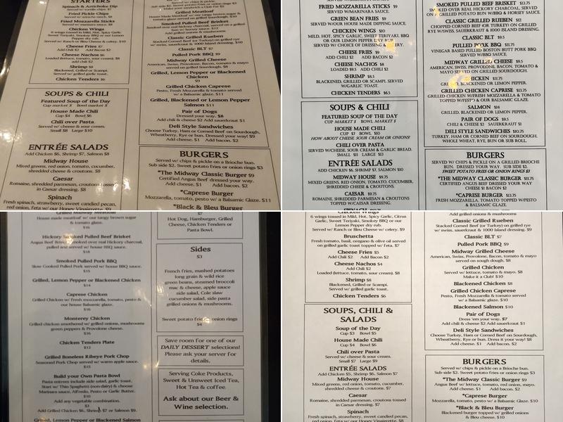 Midway Grille Menu