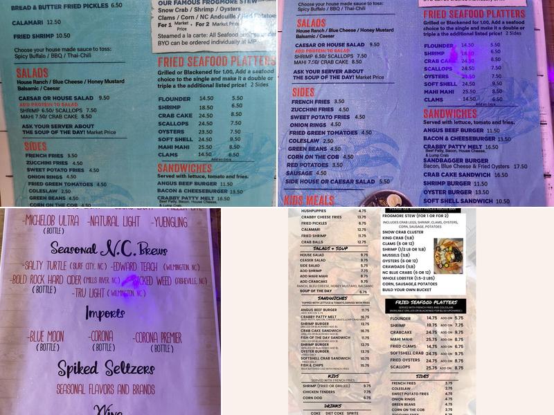 Crab Pot Menu