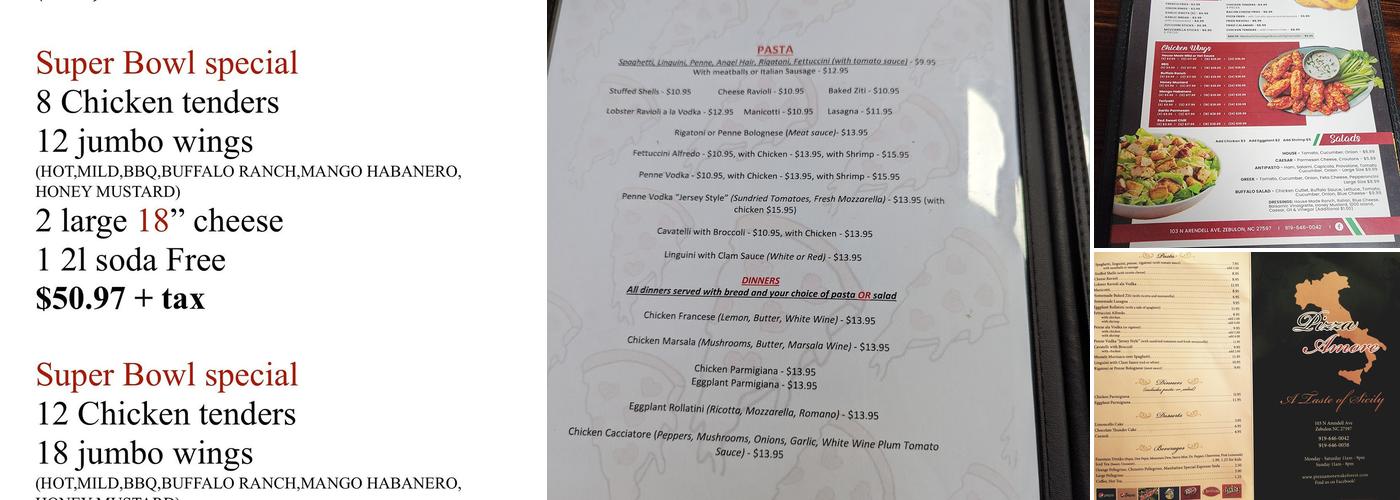 Armando’s Pizza Zebulon Menu