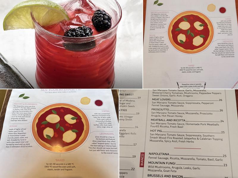 Four65 Woodfire Bistro + Bar Menu