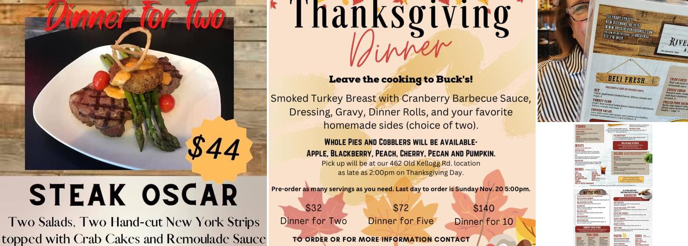 Buck’s Riverside Grill Menu